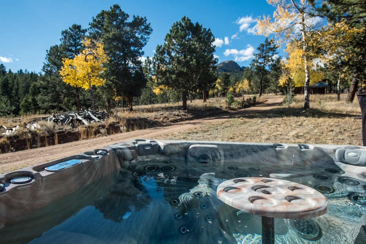 科罗拉多州风景迷人热水浴缸隐私