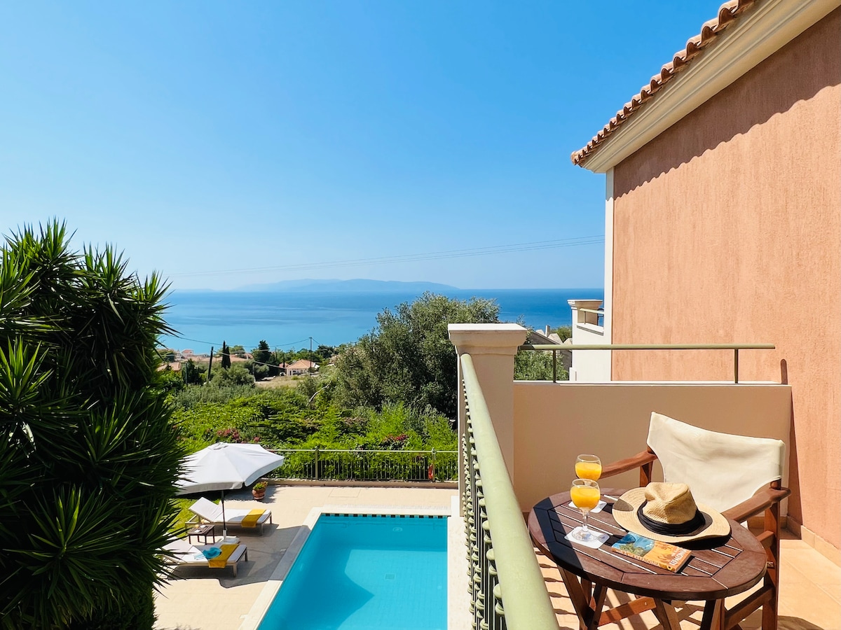 Villa Marianna, Lourdas, Kefalonia - Sea Views