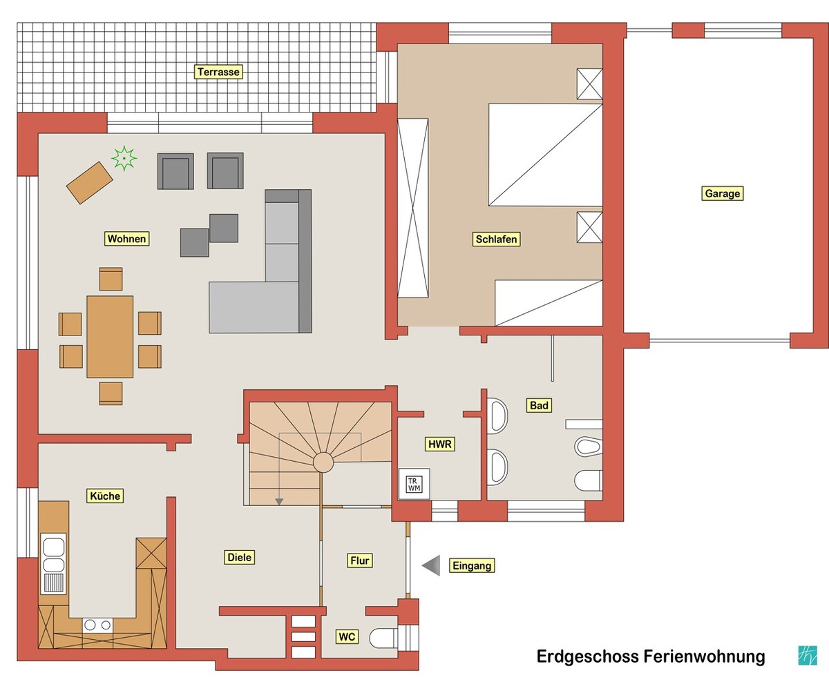 Apartment am Vechtesee mit Terrasse