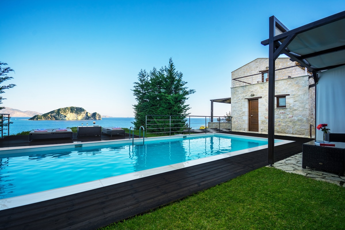 有私人泳池-海景的3卧室别墅！