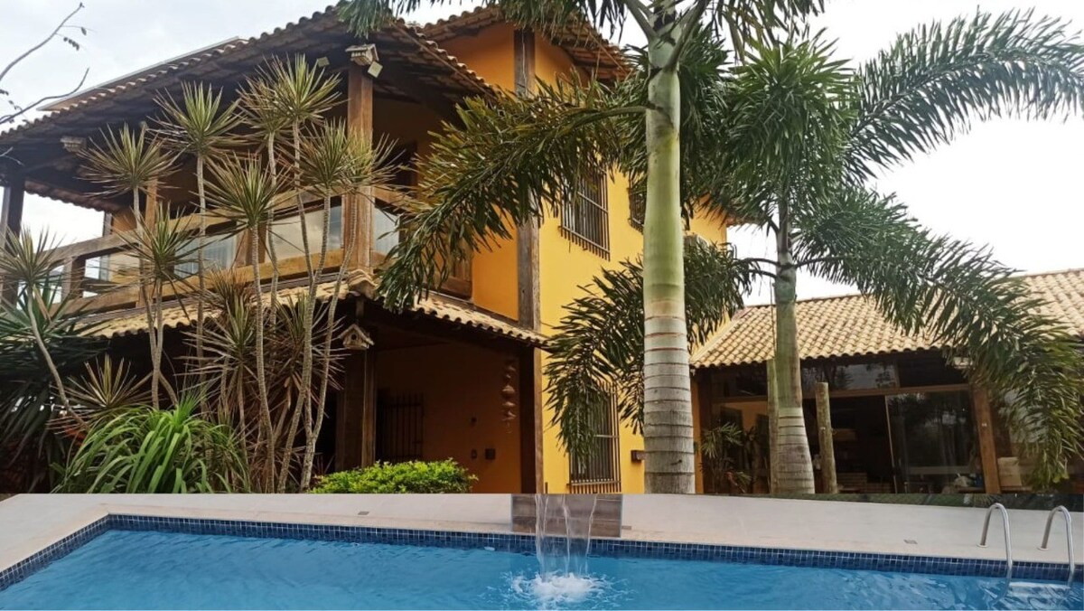 Casa Amarela-Praia/泳池/烧烤和休息！