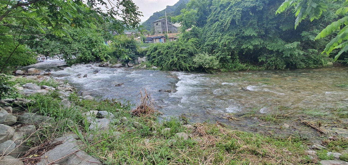 在安静的森林疗愈空间中拥有清澈山谷和风景的地方