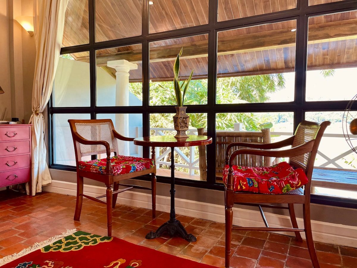 Newly renovated house with a view of Mekong river