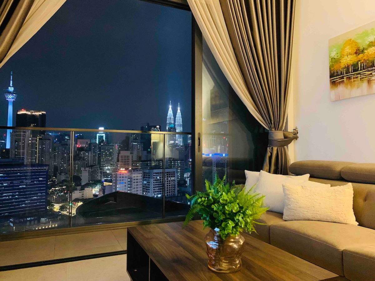 时尚的2卧/2卫公寓，可欣赏迷人的吉隆坡景观