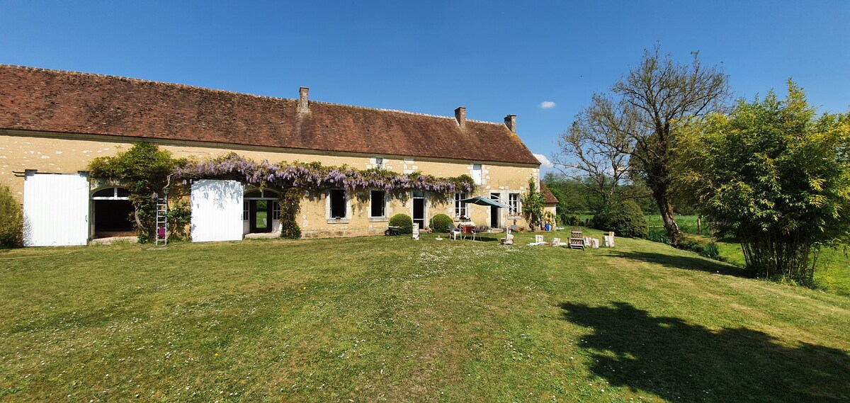 A farmhouse in the countryside