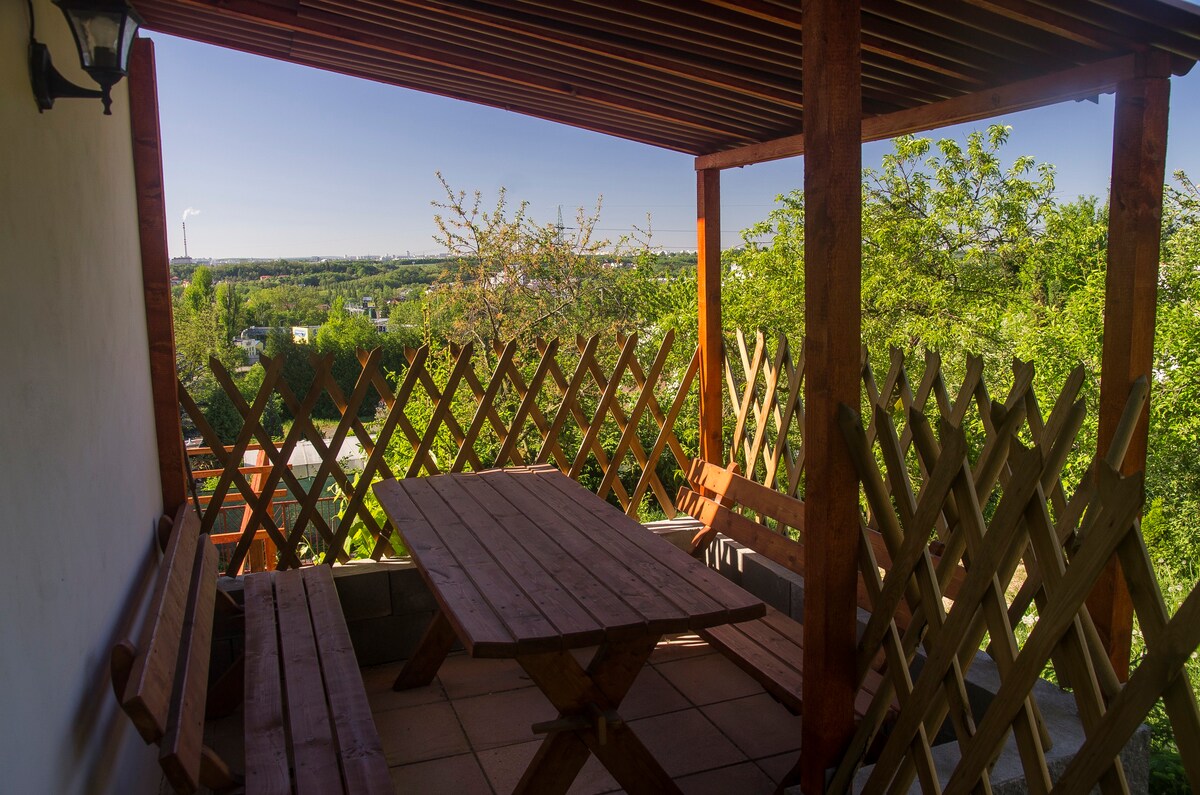 Summerhouse in nature yet in Prague