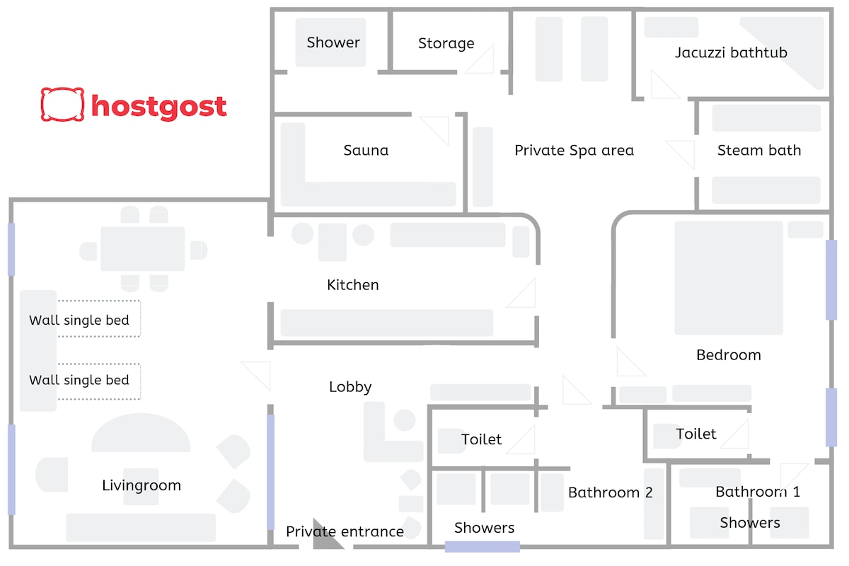 BAMS的HostGost （含私人水疗中心）