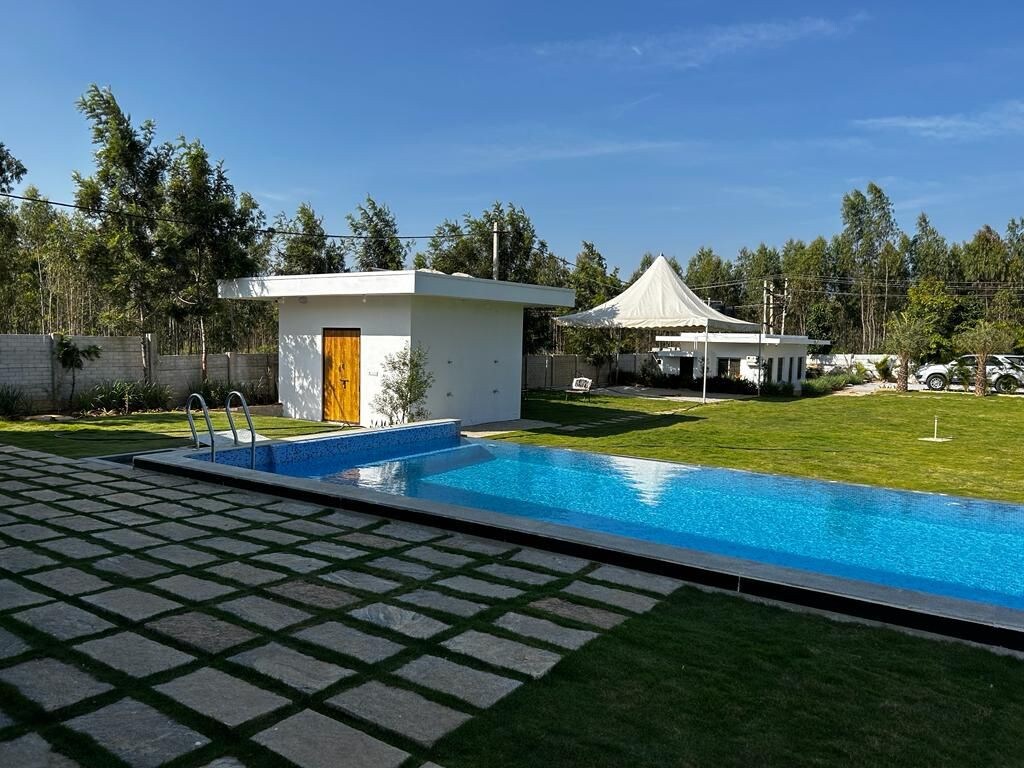 Pool view villa in Bangalore
