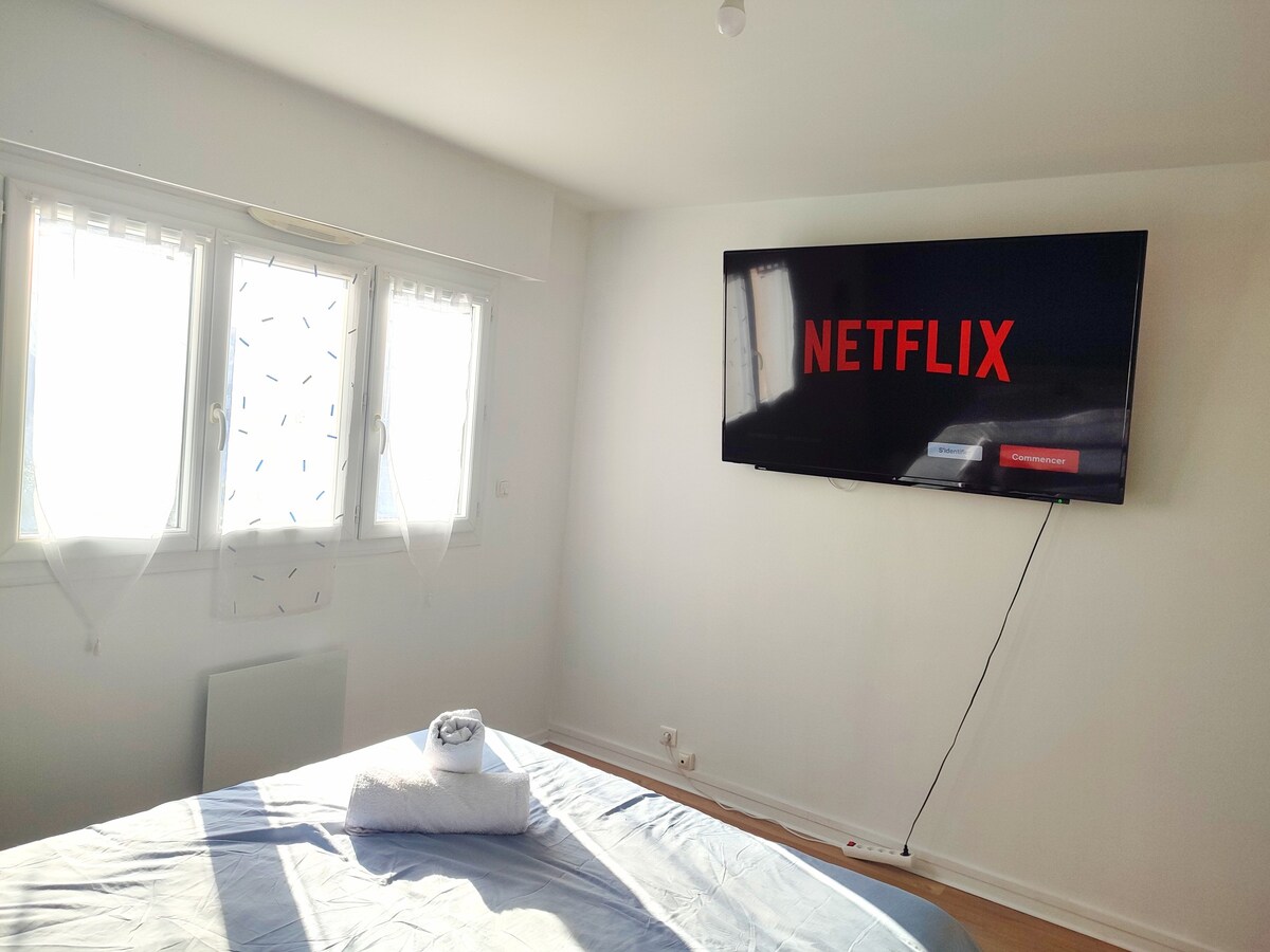 Le Cosy/proche CHU /Netflix / parking /fibre