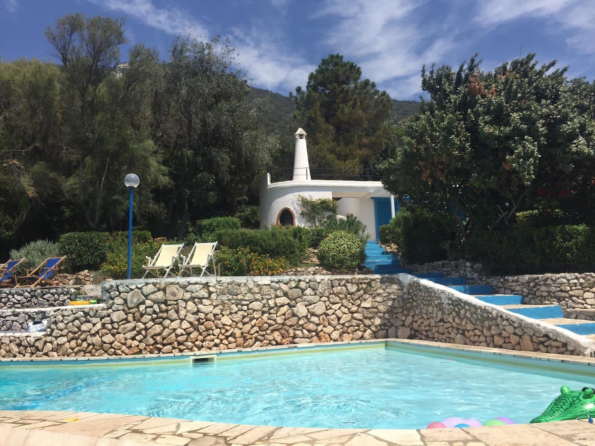 Villa  Circeo, piscina e scesa al mare privata