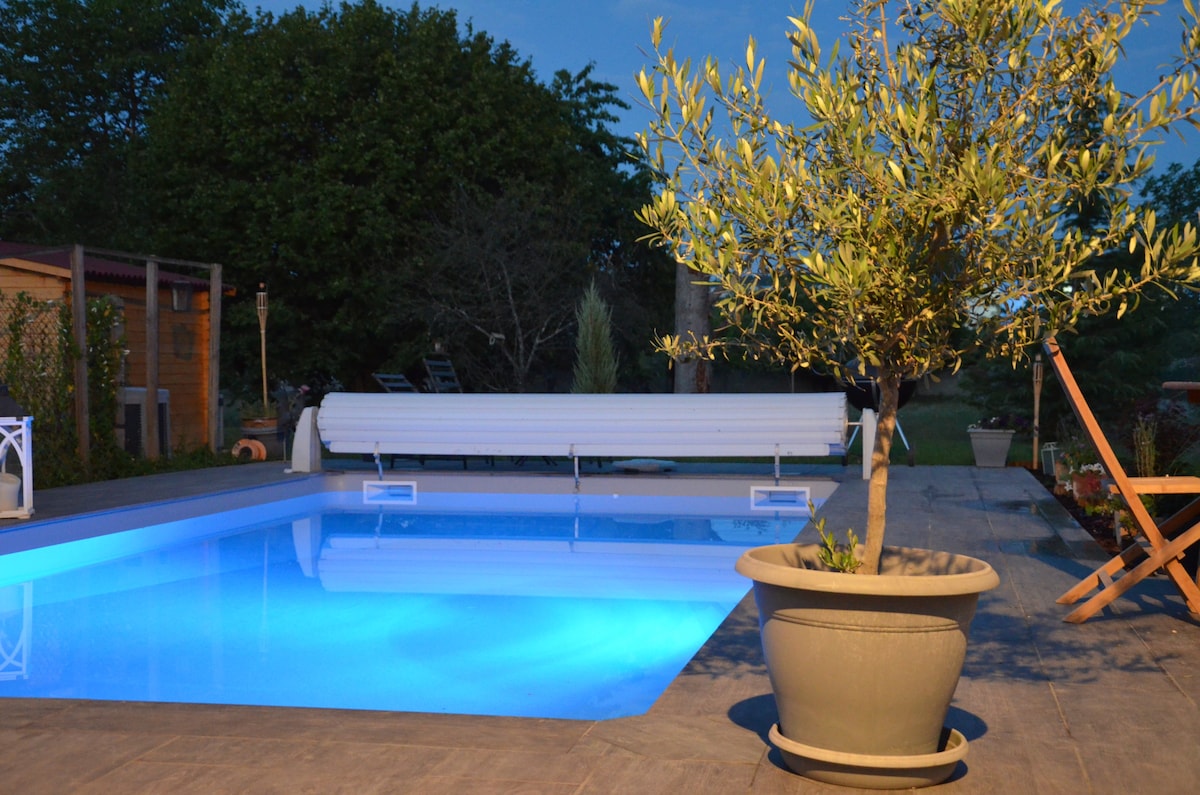 Bourgogne. Villa avec piscine chauffée