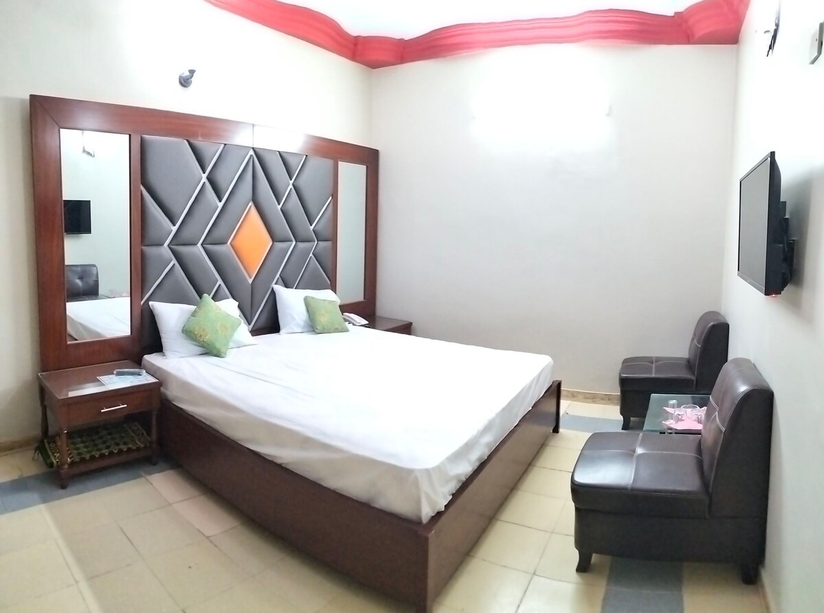 Double Bed Room with attend bathroom