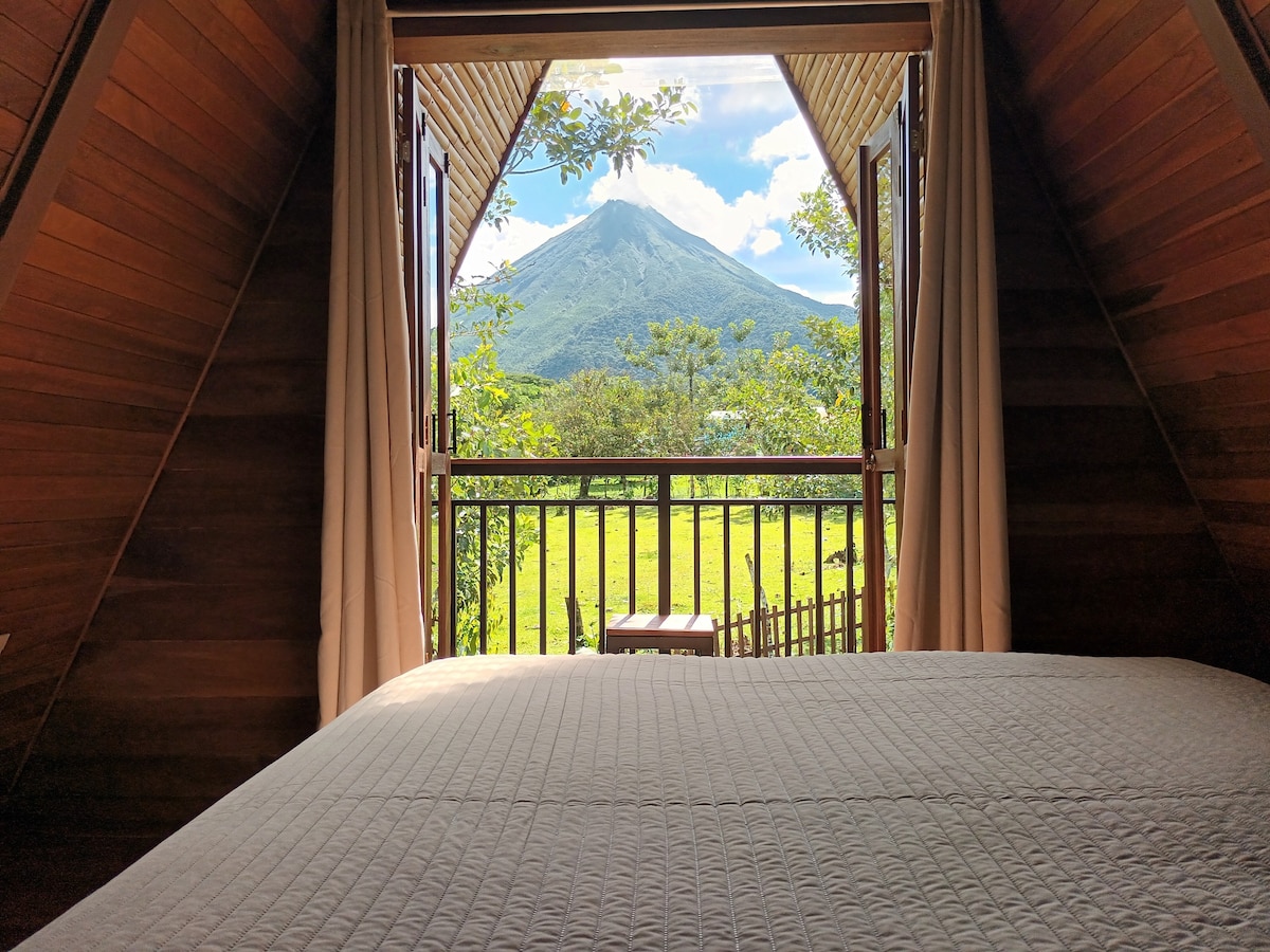 Cabaña Vista Arenal ，空调，完美的火山景观