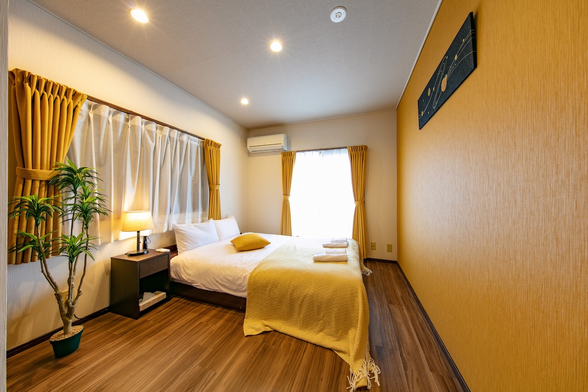 靠近京都站或东寺站， 3间卧室+1JPR别墅95平方米，接机