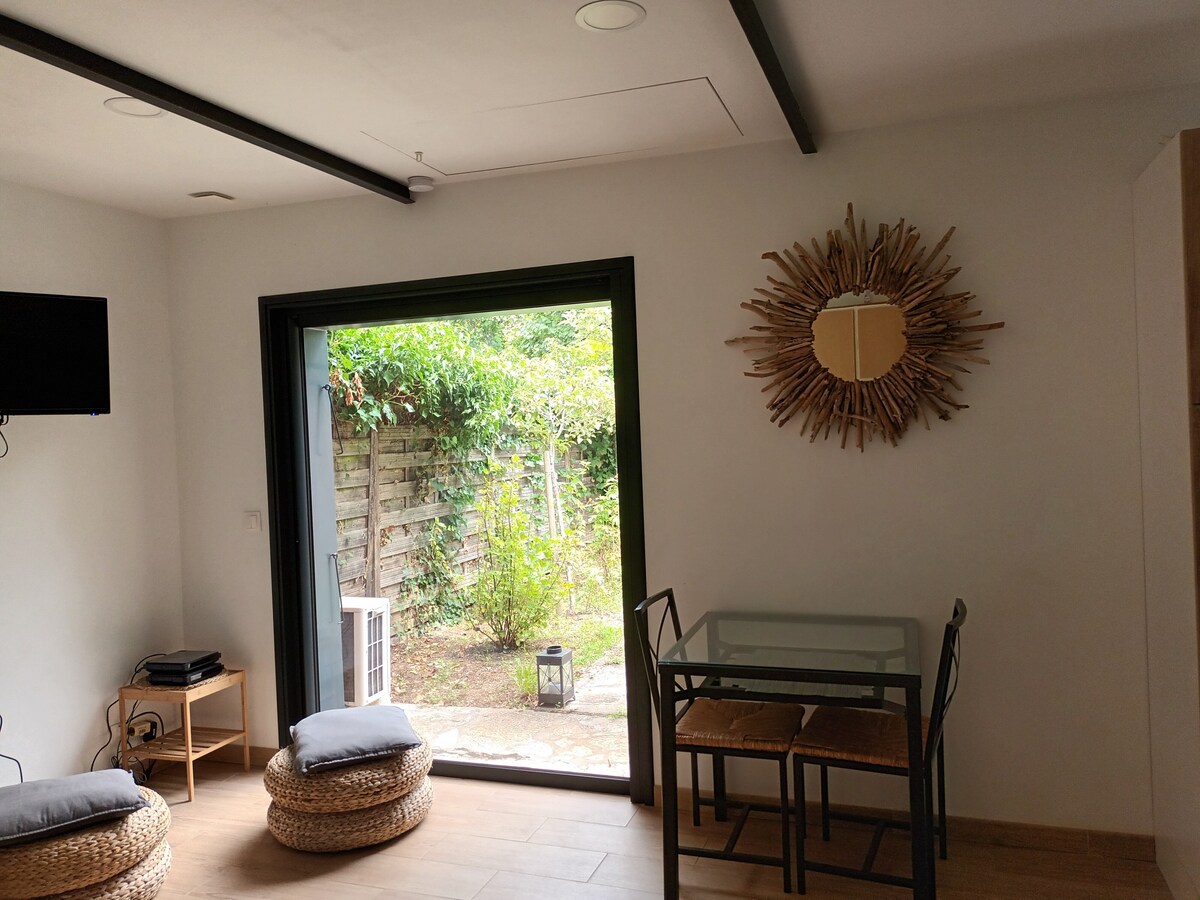 Chambre-studio ，在波尔多附近，配备了全新的安静