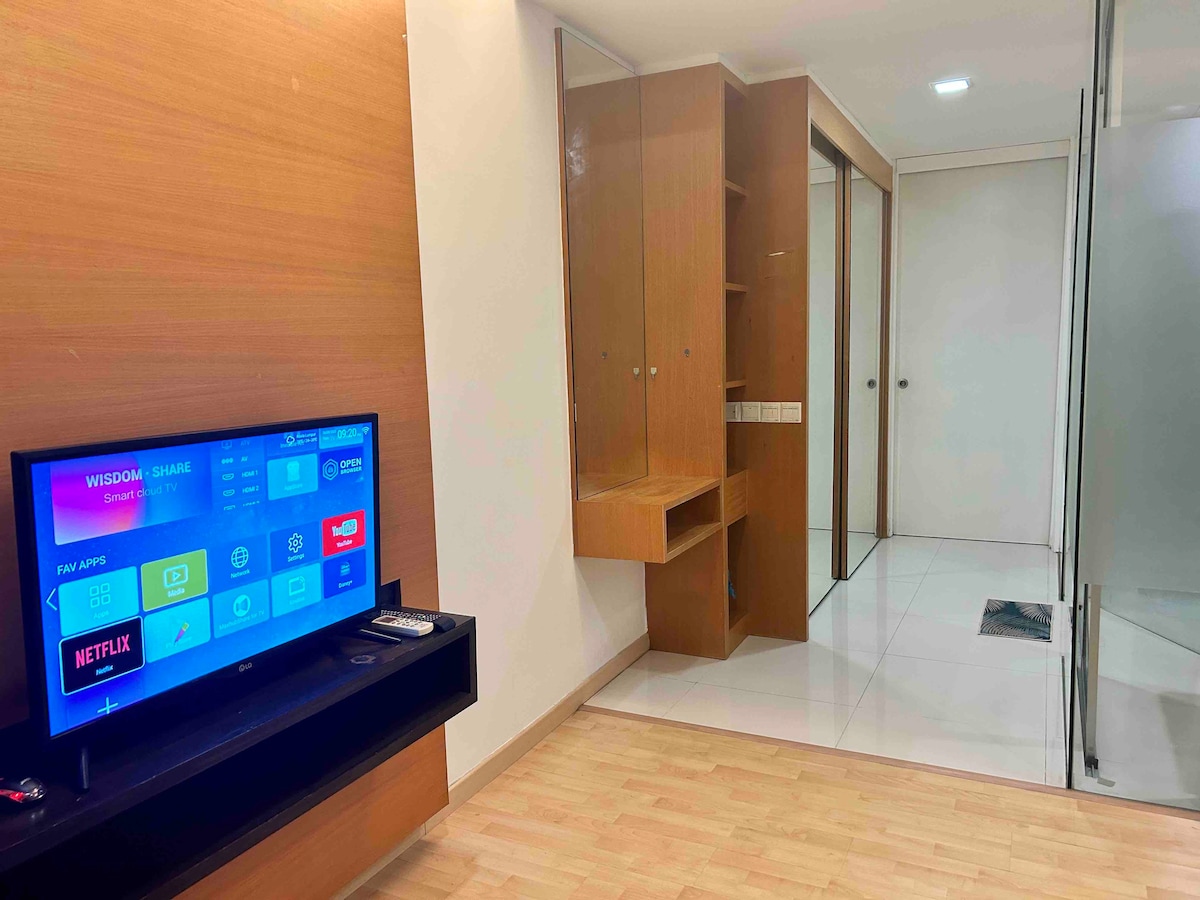 带私人按摩浴缸的舒适单间公寓@吉隆坡市