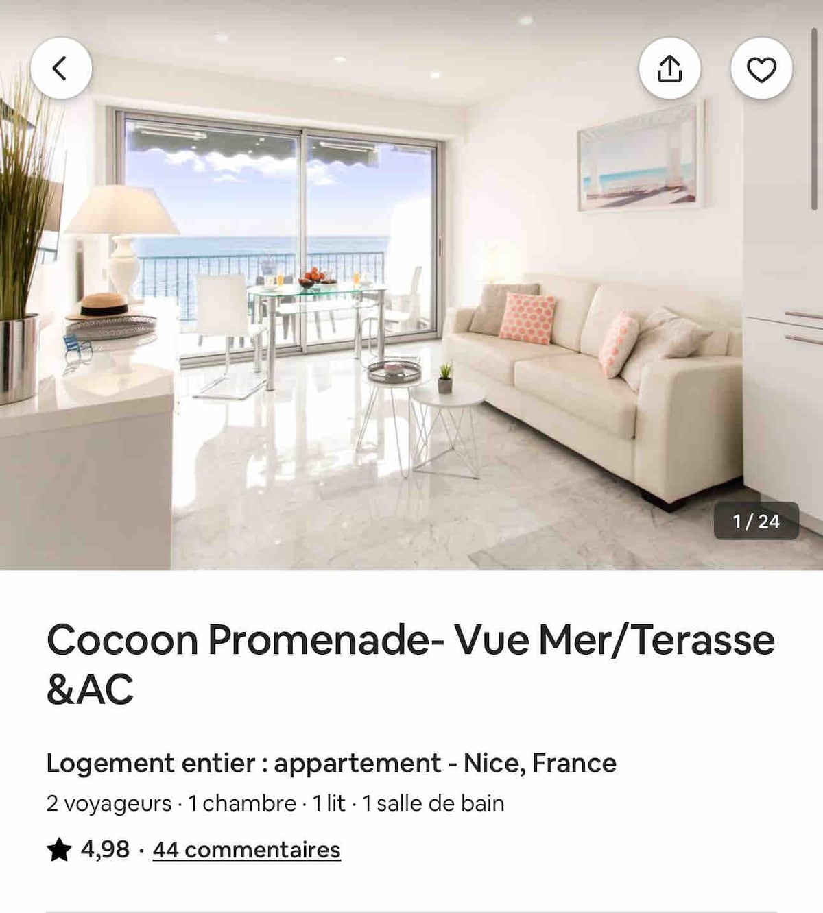 Cocoon : Vue Mer Exceptionnelle Prom. des Anglais