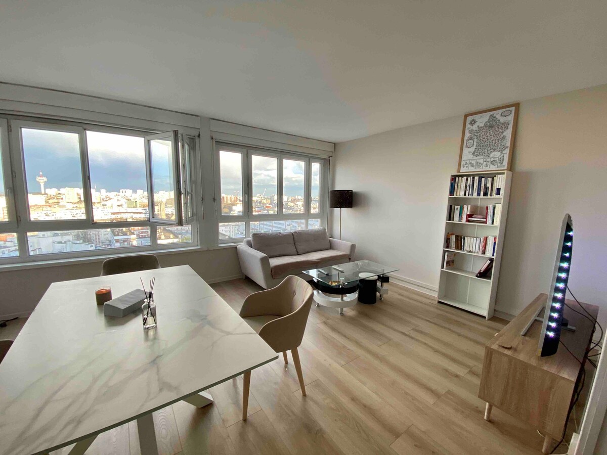 可欣赏巴黎美景的整套公寓- 46平方米