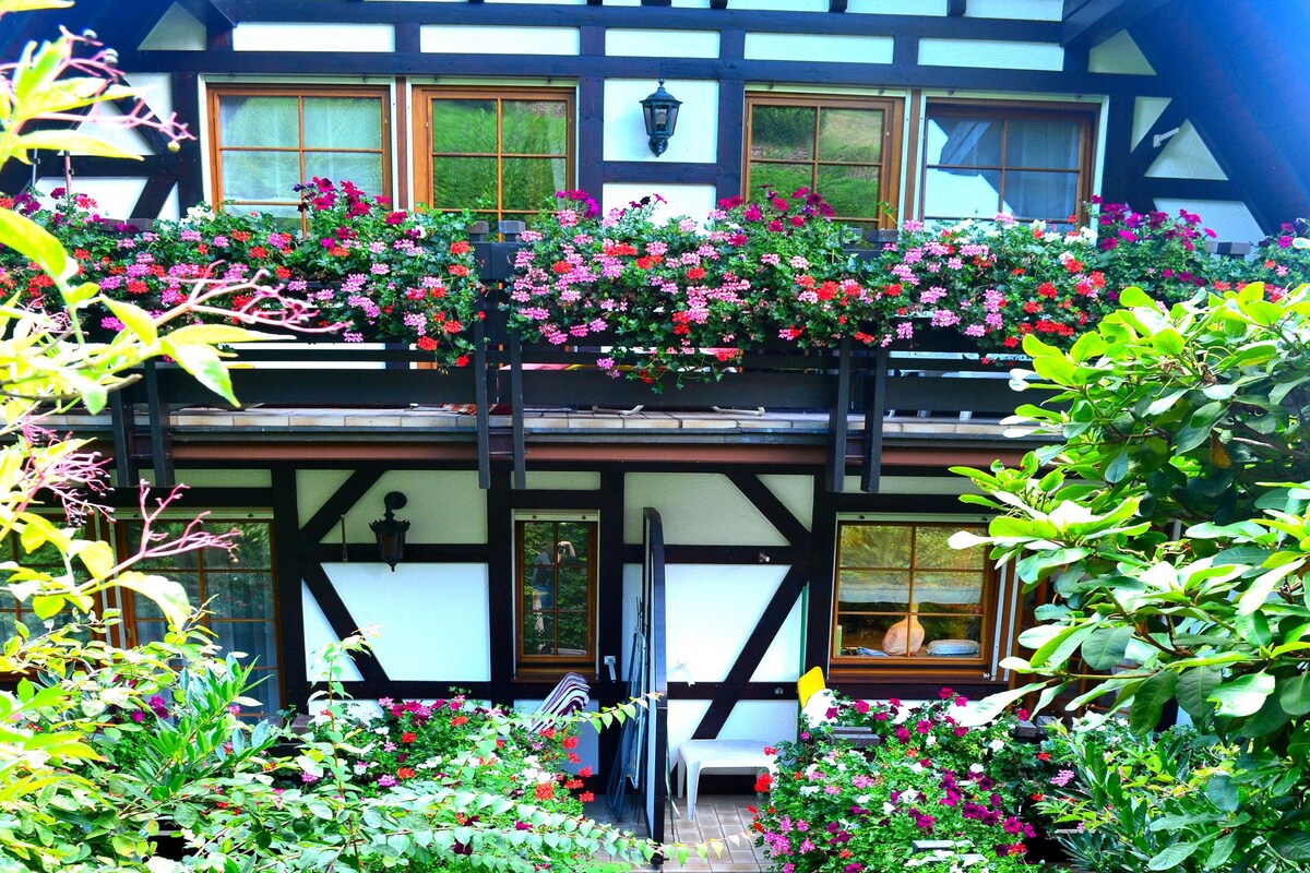 Haus Bachschwalbe, (Sasbachwalden), Ferienwohnung Rotkehlchen, 30qm, 1 Wohn-/Schlaraum,最多2人