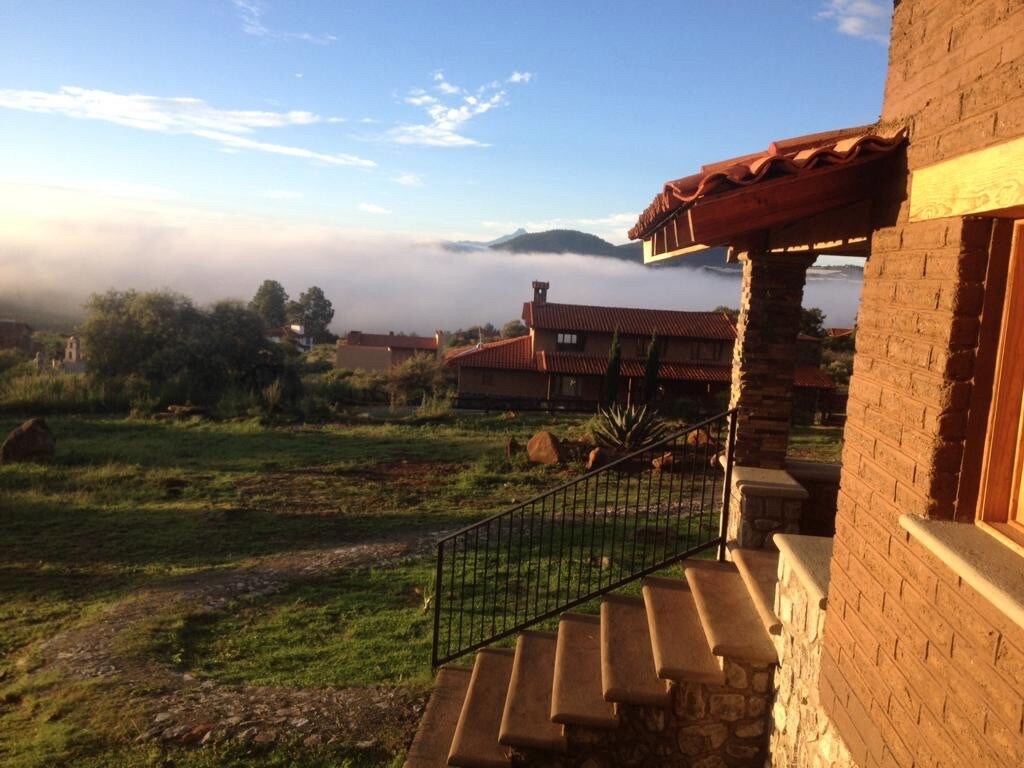 Cabaña con vista al Volcán y Nevado de Colima