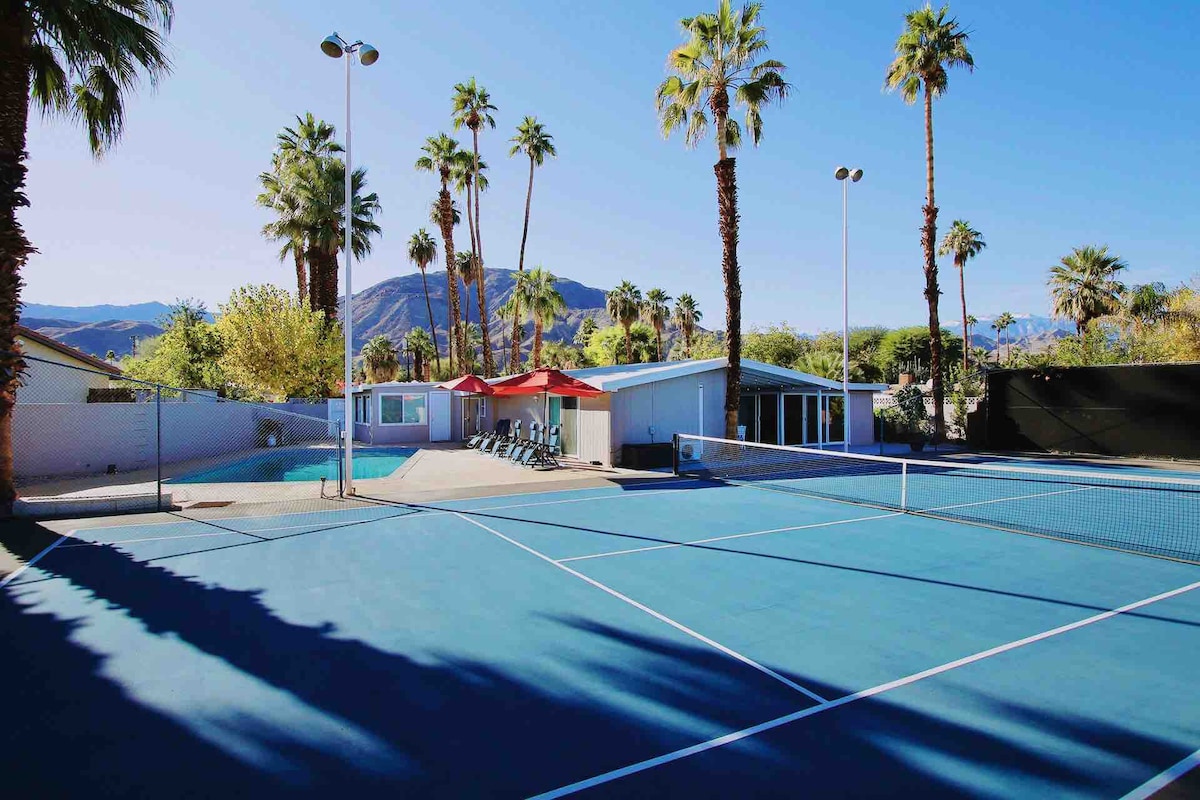 新装修！私人网球场和泳池私人网球场