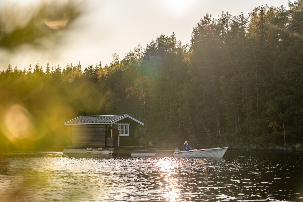 在我们的浮动小屋# 4探索瑞典自然风光