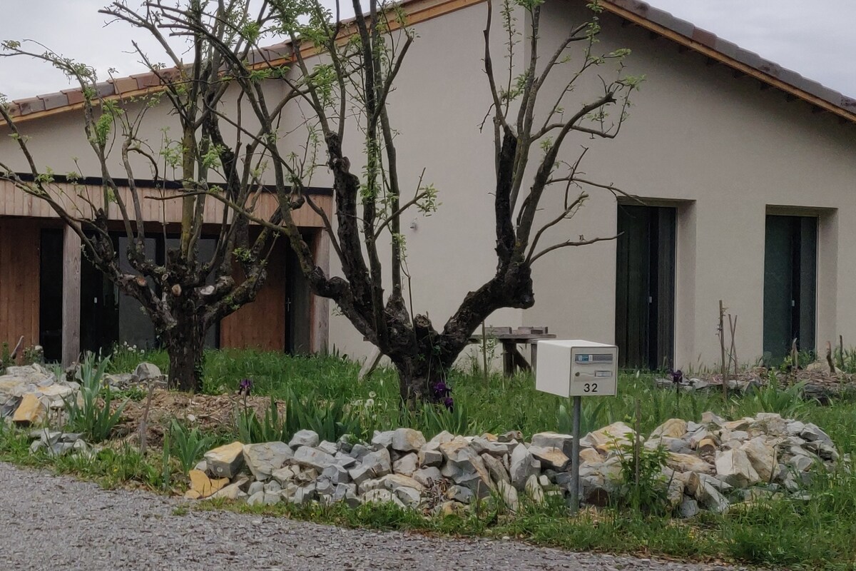 l'arbre bleu: maison ossature bois / paille