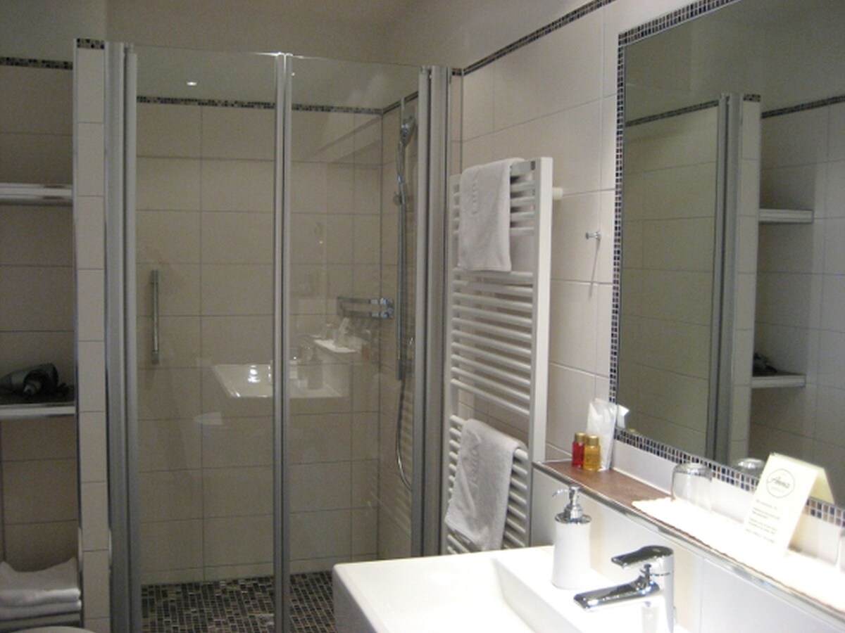 安娜酒店（巴登韦勒） ，带淋浴间/厕所和阳台的单人房