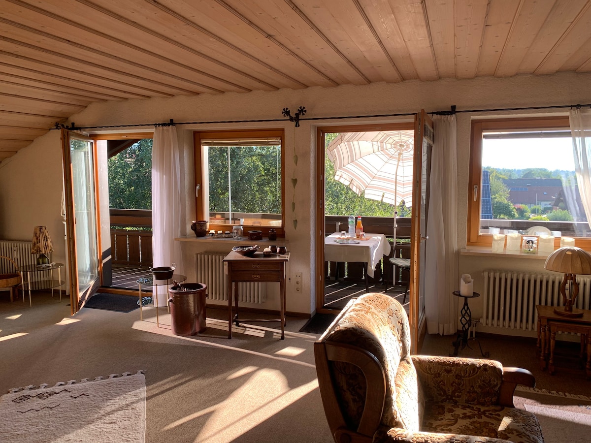 Kultige Retro-Wohnung im Allgäu mit Bergblick