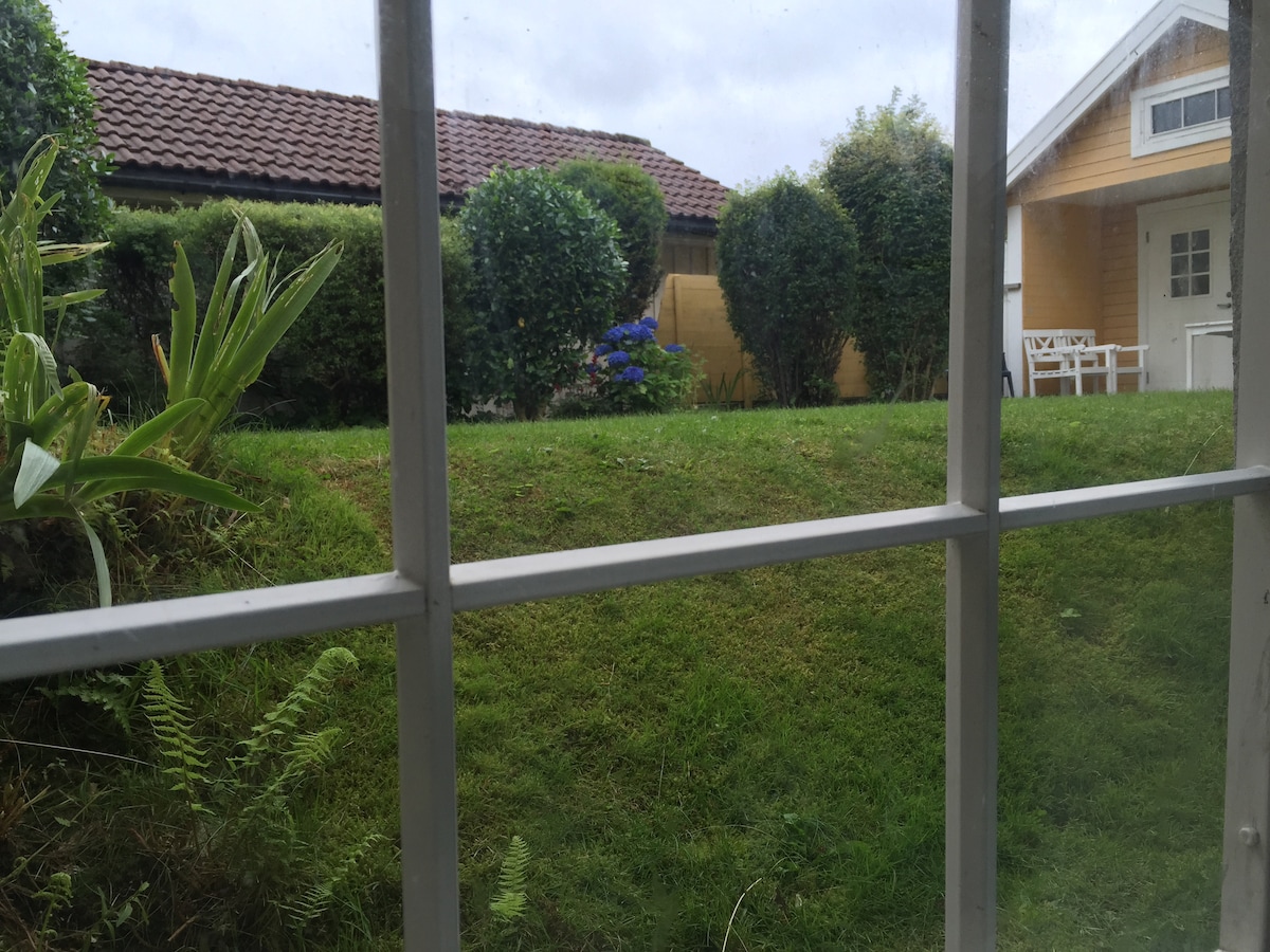 Basement apartment with garden view