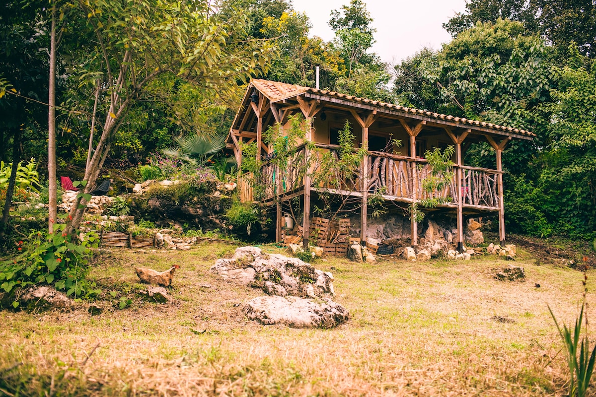 可爱的乡村小木屋，是宁静度假的理想之选
