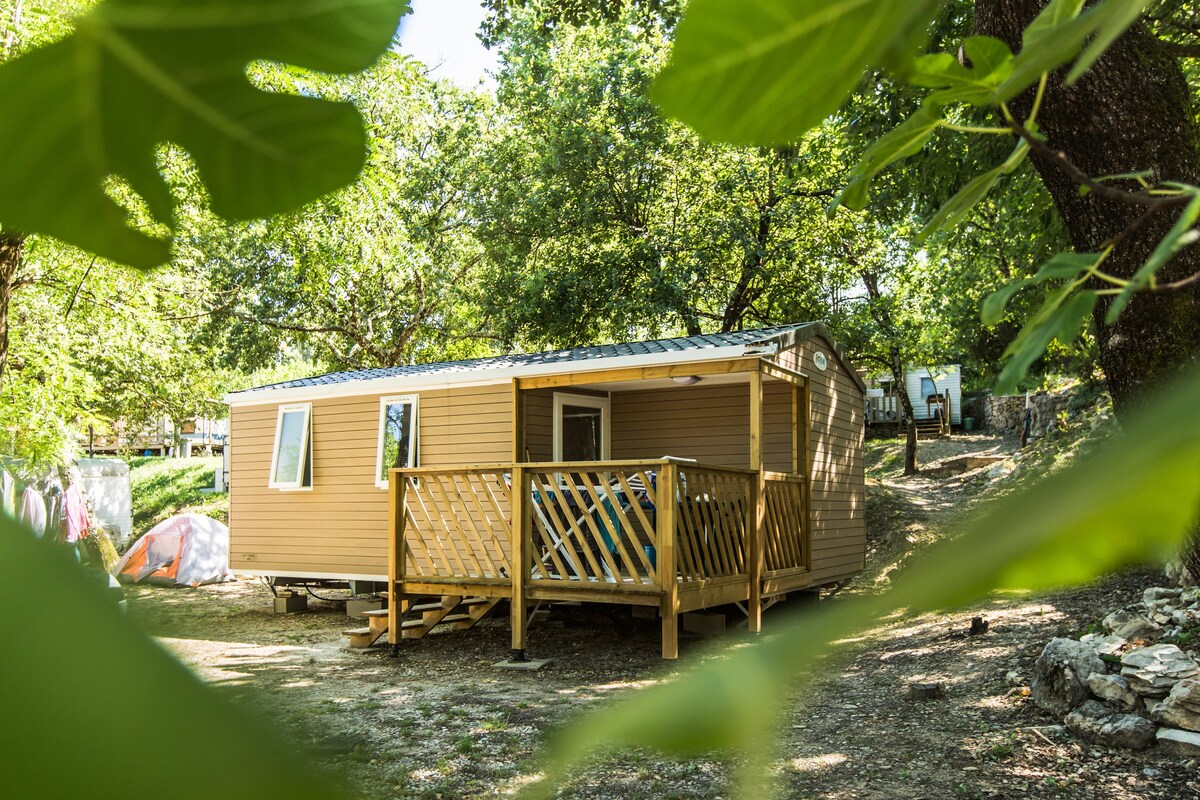 Mobile home dans espace nature