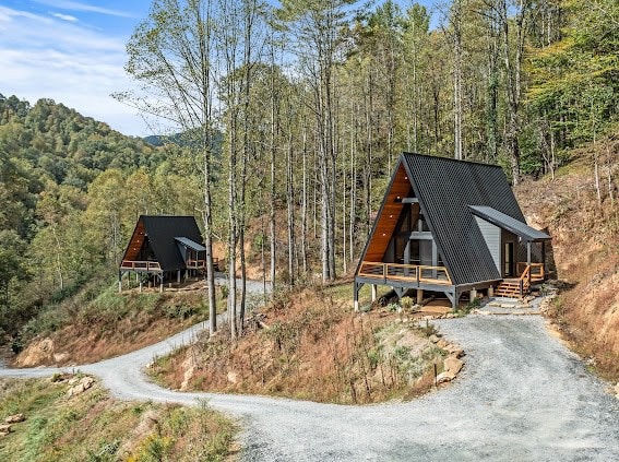 2 Cabins A-Frame Private Mountain River Oasis