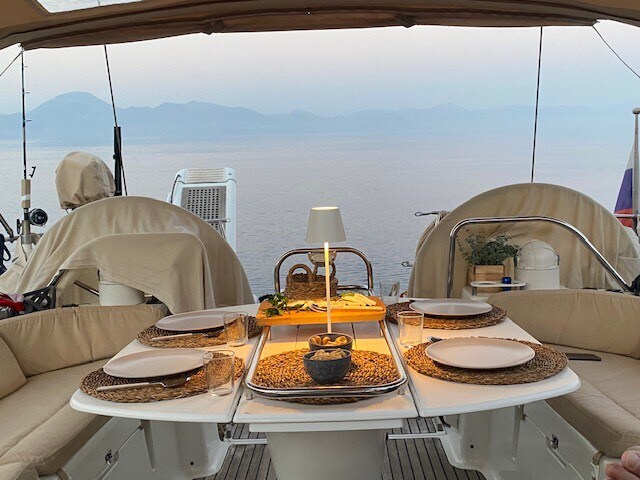 Luxury cruise Cyclades, Santorini sailboat w.chef