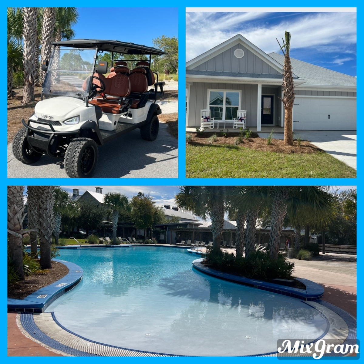 2 blocks from beach/ community pool and golf cart