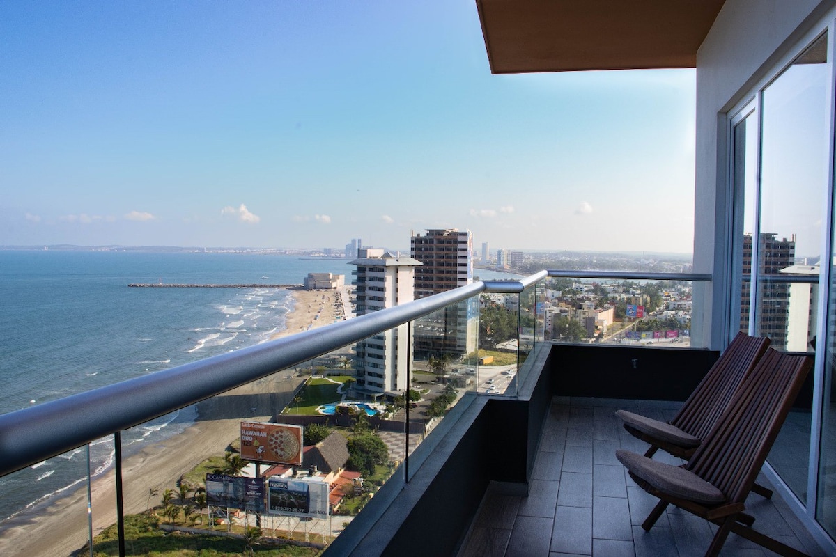 Depto en Boca del Río con increíble vista al mar