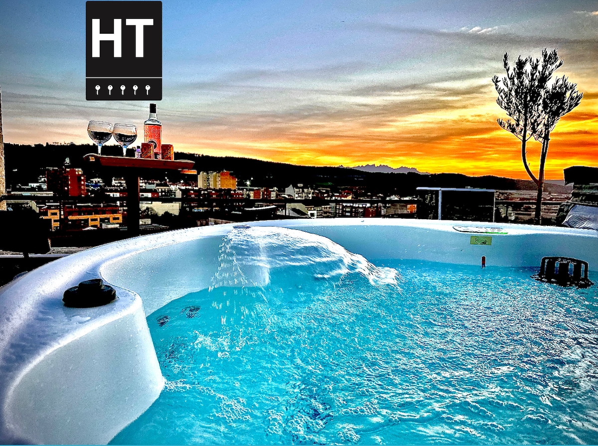 Relax, jacuzzi privado con espectaculares vistas