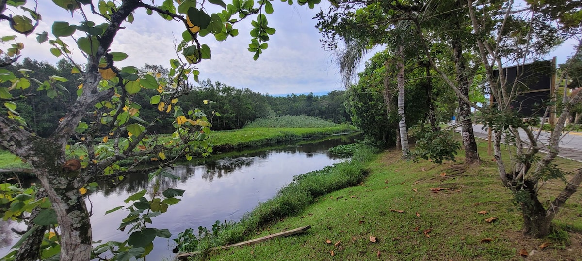 Praia e Campo em um só lugar.