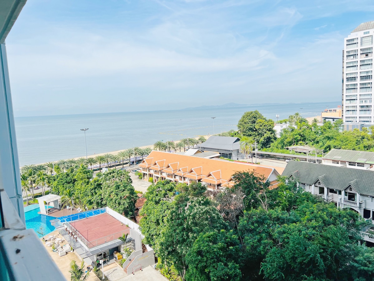 Lumpini park beach  jomtien WiFi+A栋海景+2卧室+出行方便