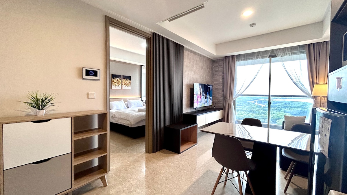 现代舒适的1卧室金色海岸公寓，加大双人床