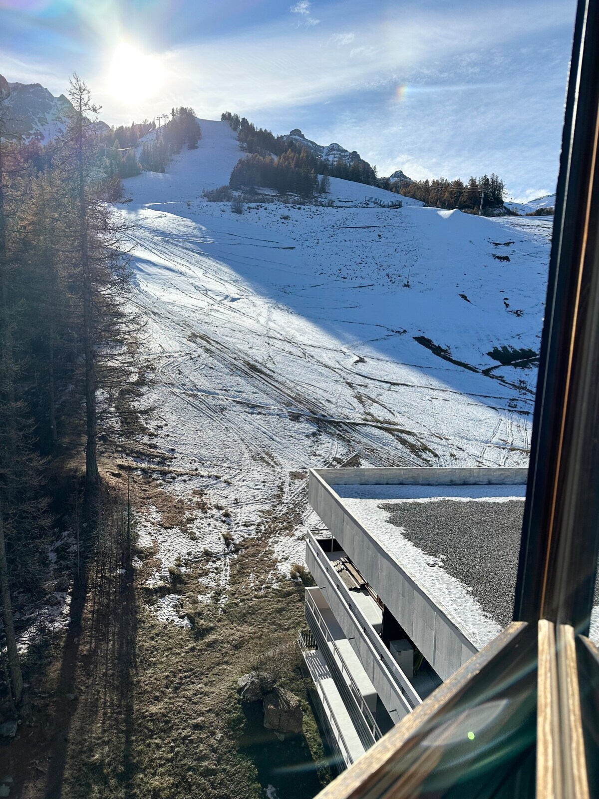 Ski aux pieds