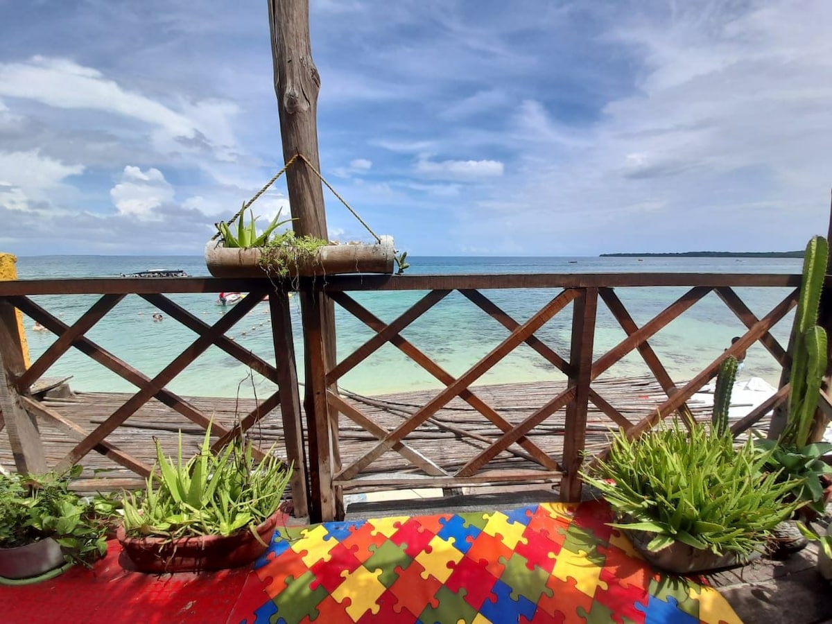 Cabaña frente al Mar Caribe