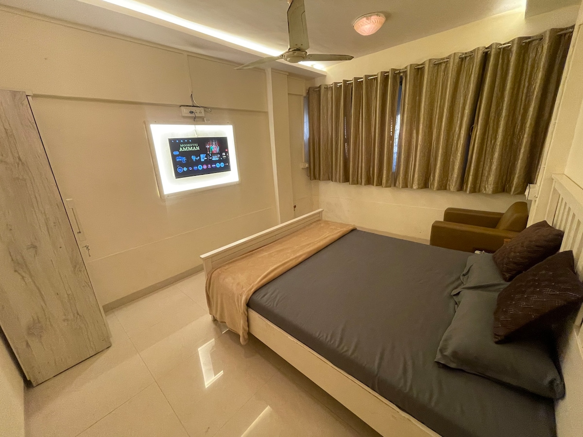A Private white Cozy Bedroom