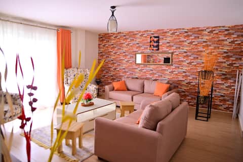 Cozy new 2 bedroomed apartment .