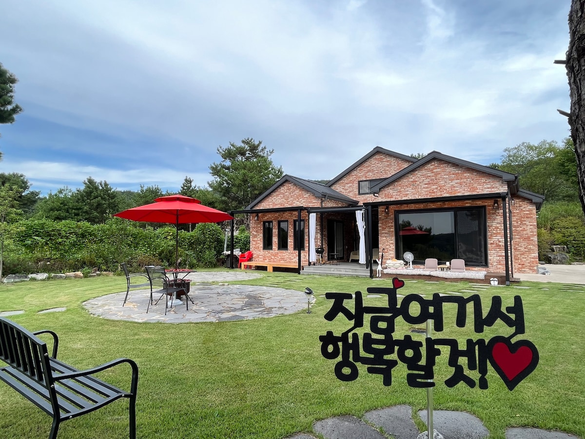 Yeoju Villa Hueharu #私人住宅#烧烤#火坑#空气帐篷#卡拉OK