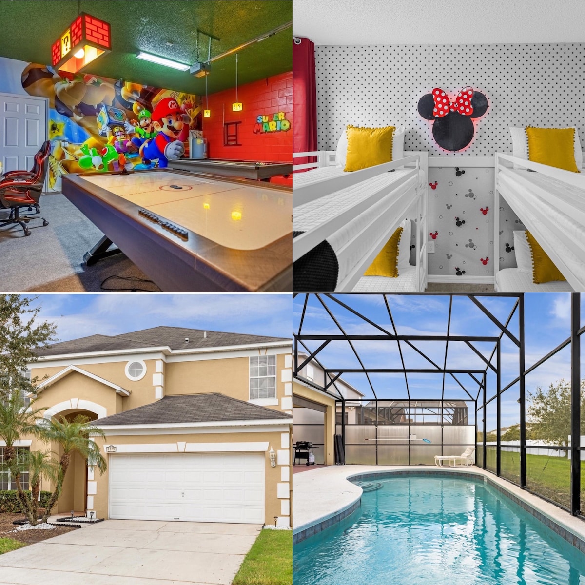 6Bd/5.5Ba/ Sleeps 16! Modern Mickey Villa