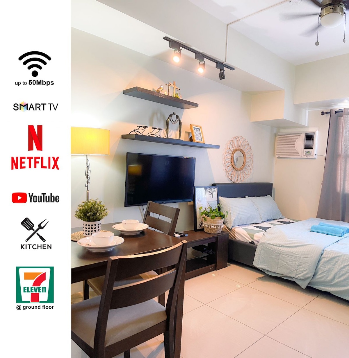 宿务市公寓单间公寓-无线网络- Netflix 30T