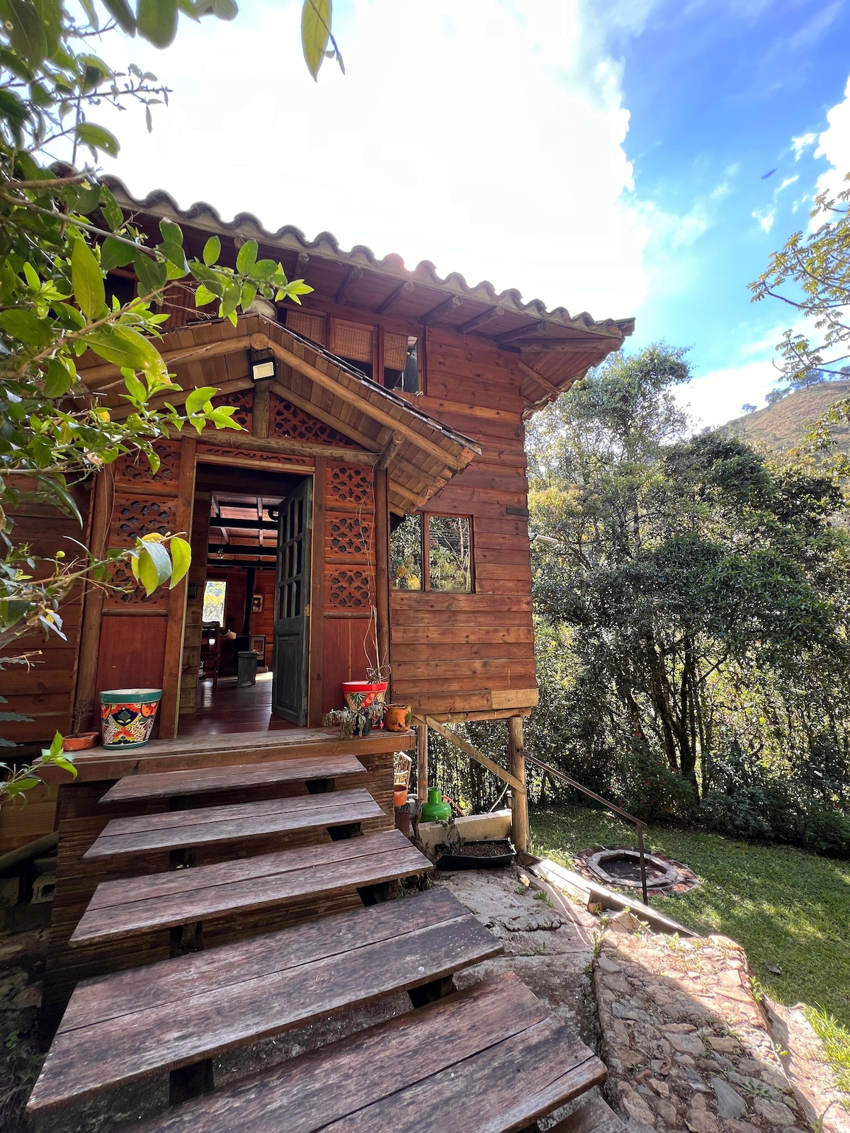 Cozy cabin in the forest