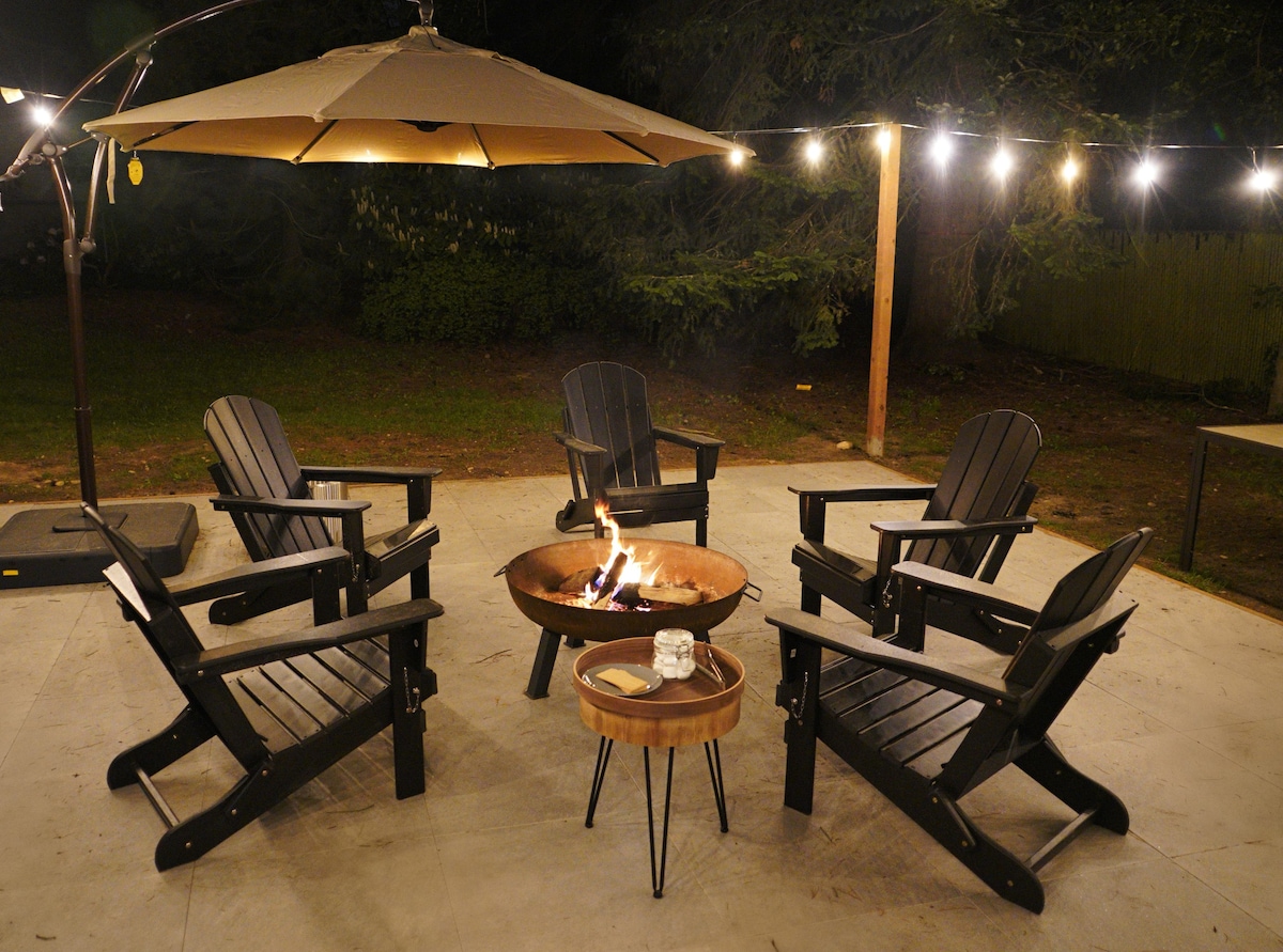 Forest Retreat | 4BD Entire house | Firepit | BBQ