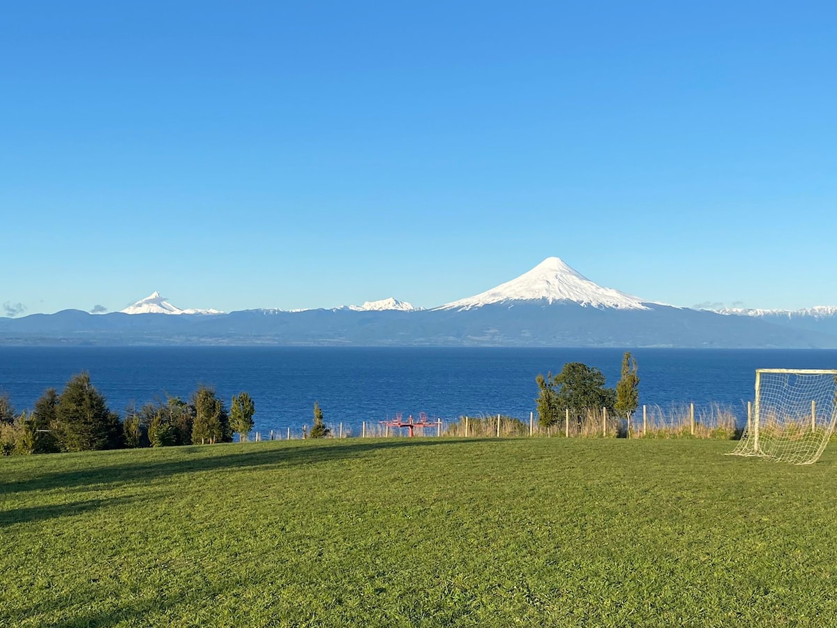 Linda vista al lago y volcanes